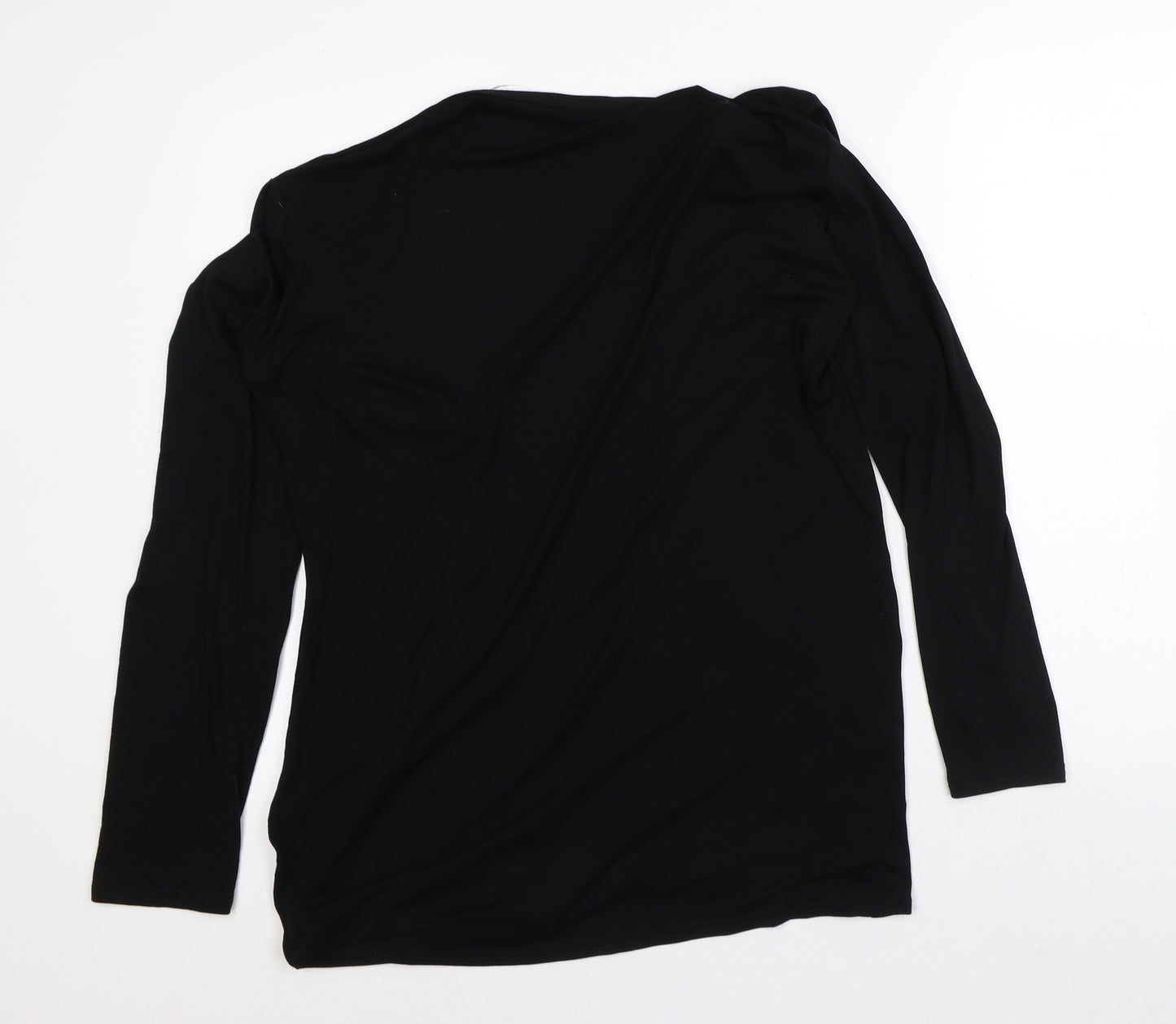 Bebo Womens Black Round Neck  Viscose Cardigan Jumper Size M