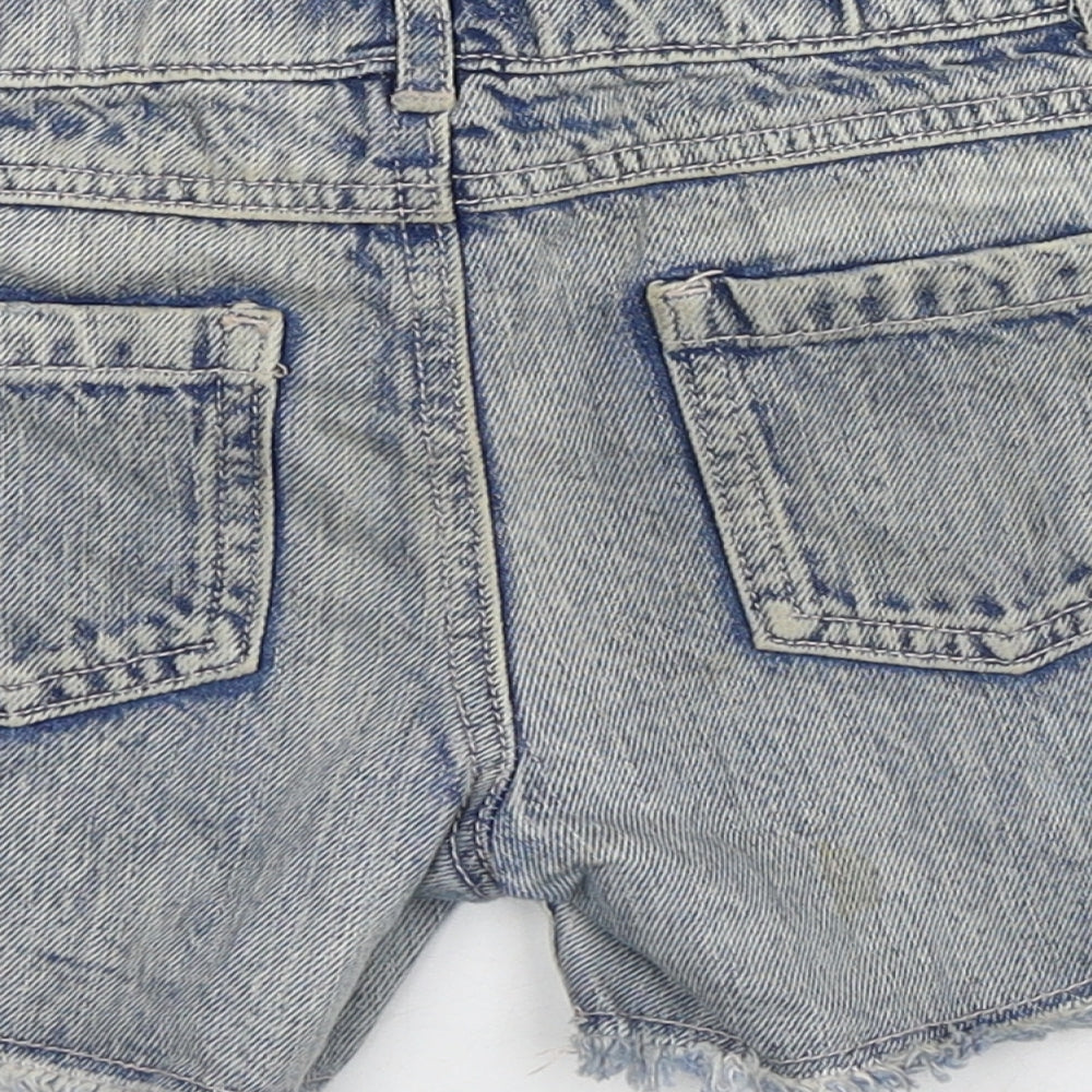 TU Girls Blue  100% Cotton Cut-Off Shorts Size 9 Years  Regular  - Distressed