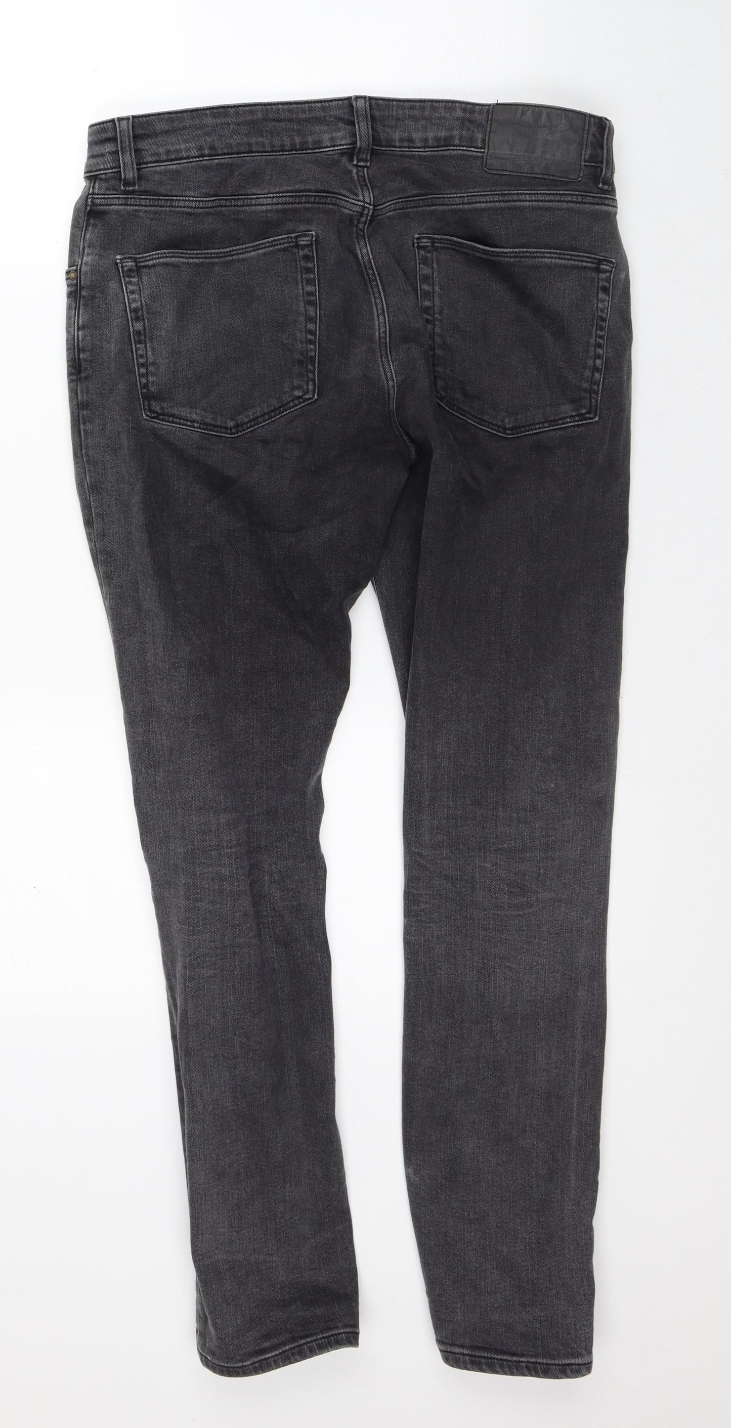ASOS Mens Grey  Cotton Skinny Jeans Size 32 in L30 in Regular