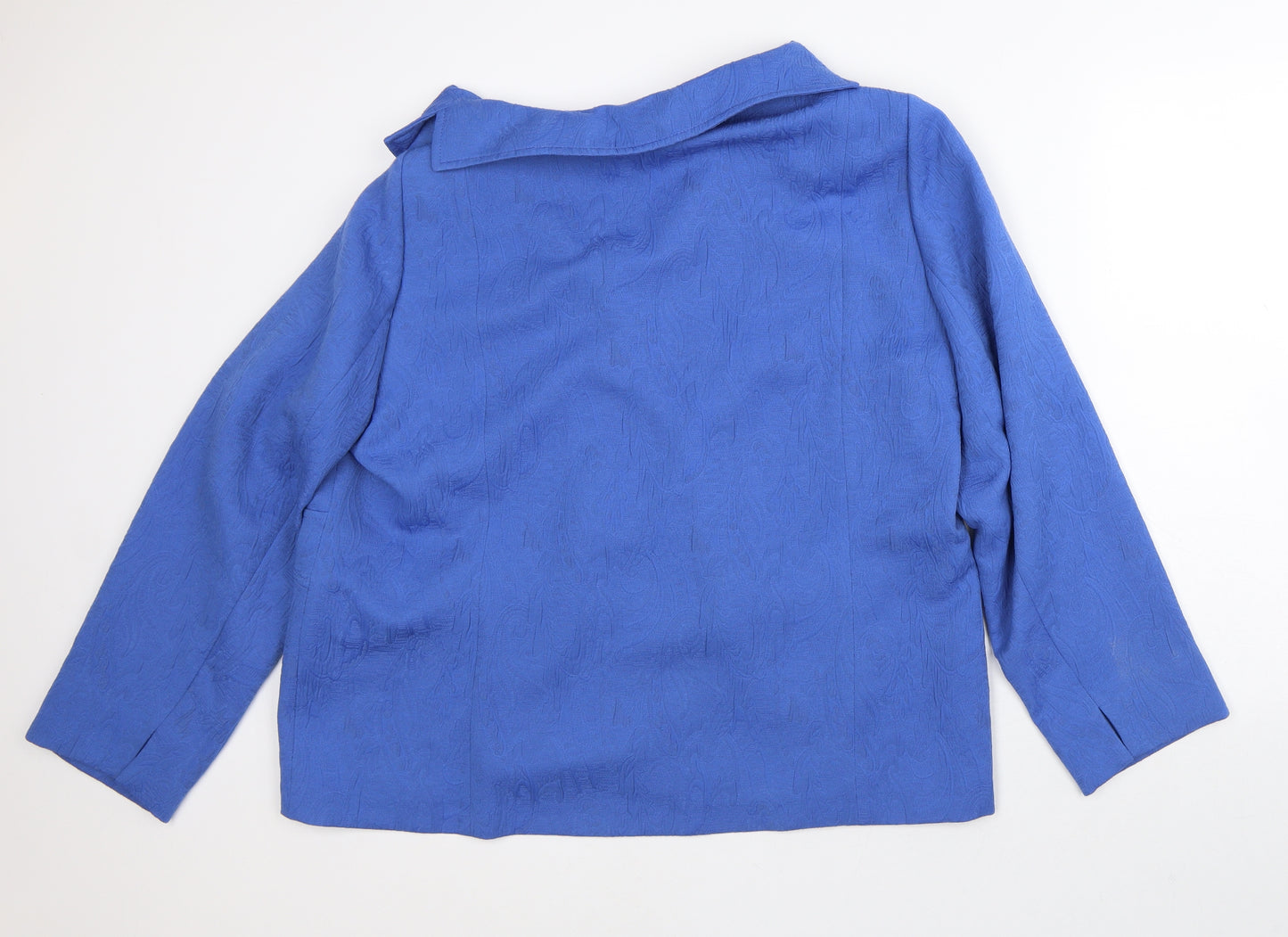 Habella Womens Blue Geometric  Jacket  Size 24