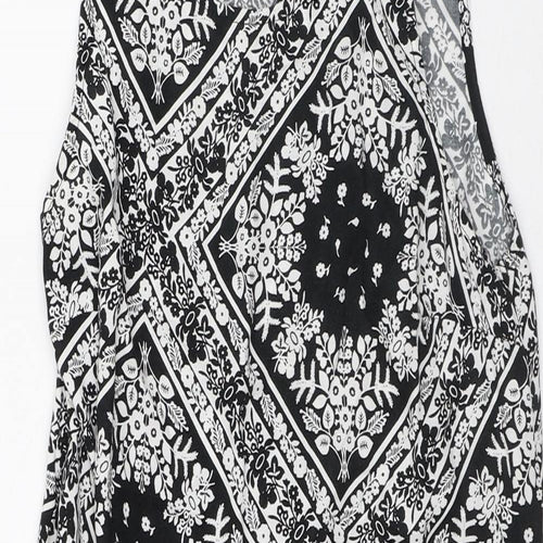 Atmosphere Womens White Floral Polyester A-Line  Size 10  Round Neck