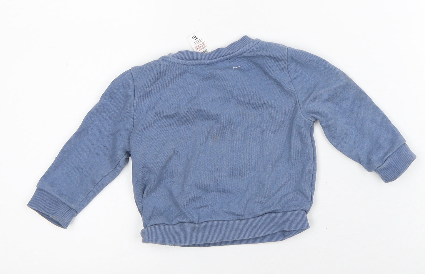 Marks and Spencer Baby Blue  100% Cotton Pullover Jumper Size 6-9 Months   - Gruffalo