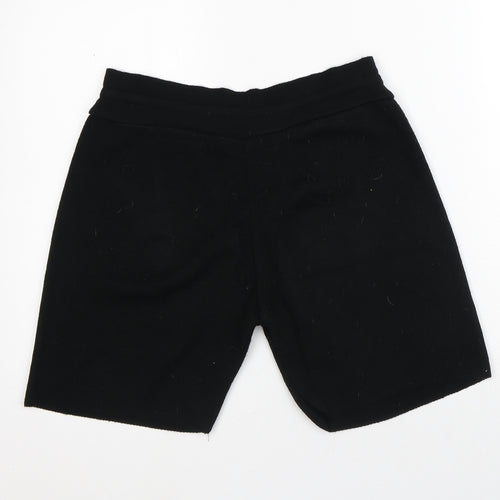 Boohoo Womens Black  Acrylic Bermuda Shorts Size M L7 in Regular  - Knitted