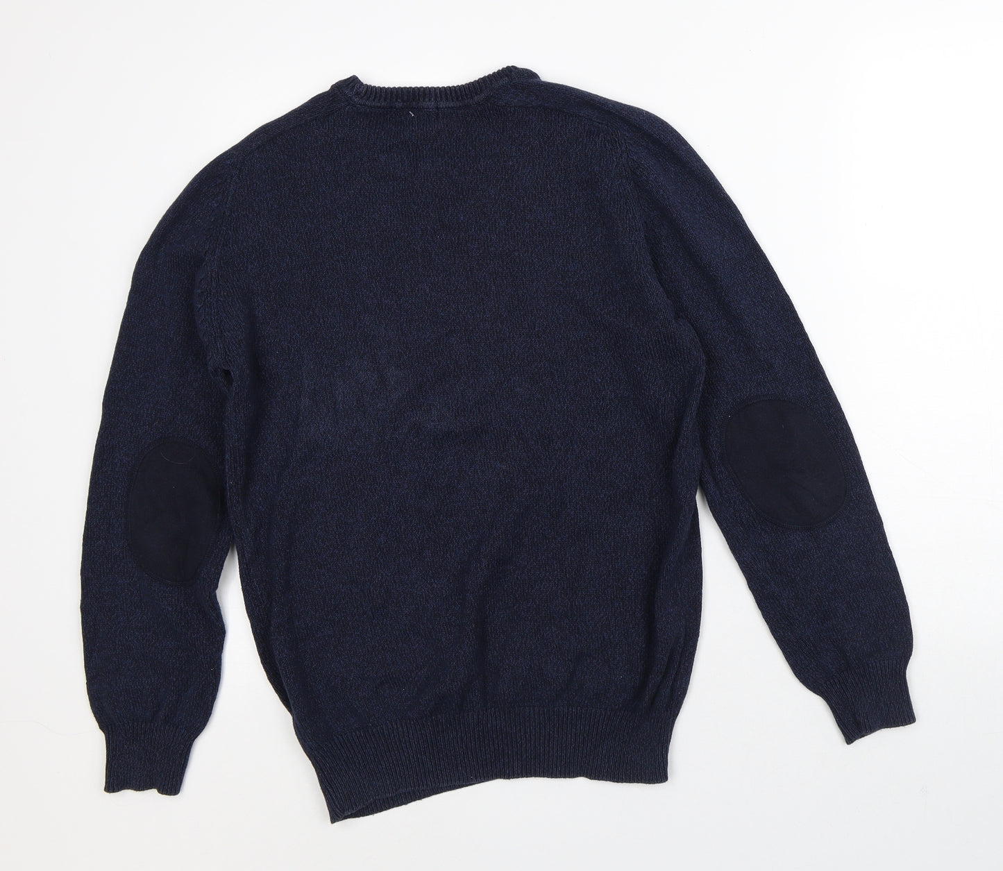 Classic Mens Blue  Cotton Pullover Sweatshirt Size S