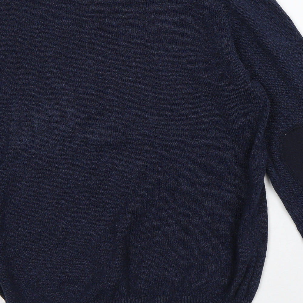 Classic Mens Blue  Cotton Pullover Sweatshirt Size S