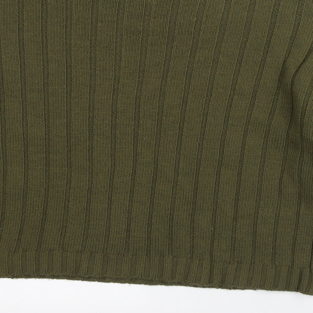 Primark Womens Green Round Neck  Acrylic Pullover Jumper Size S