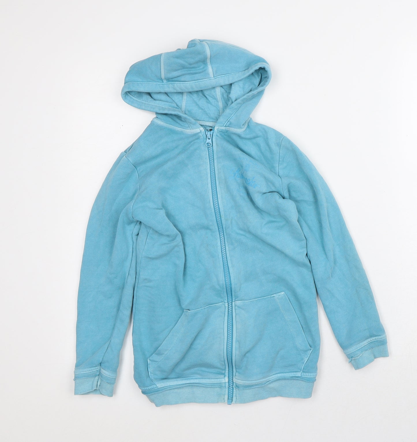 TU Girls Blue  Cotton Full Zip Hoodie Size 7 Years   - Los Angeles