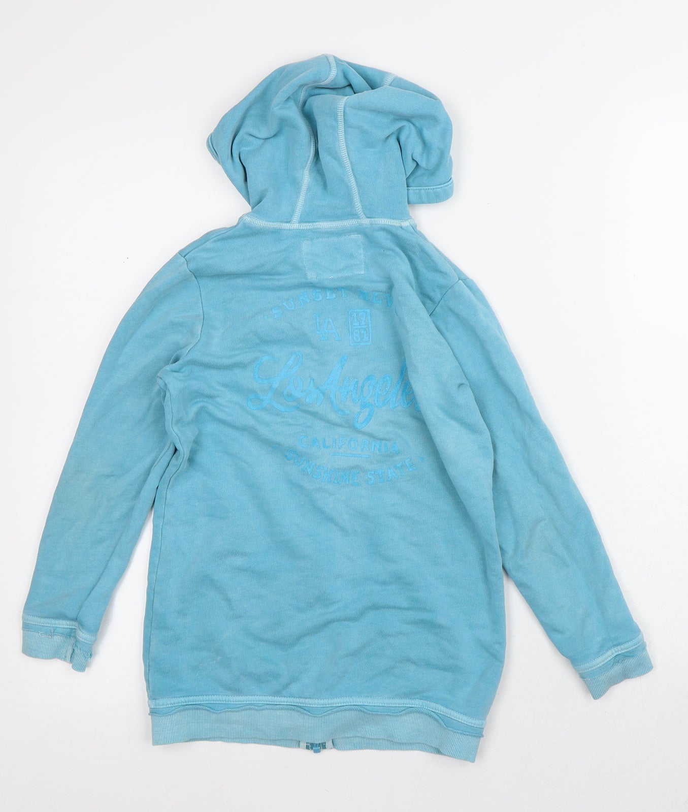 TU Girls Blue  Cotton Full Zip Hoodie Size 7 Years   - Los Angeles