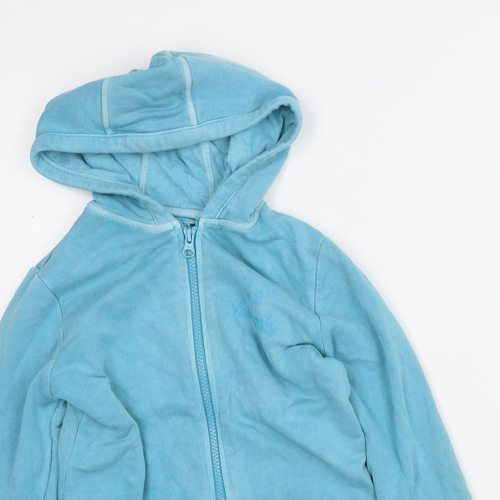 TU Girls Blue  Cotton Full Zip Hoodie Size 7 Years   - Los Angeles