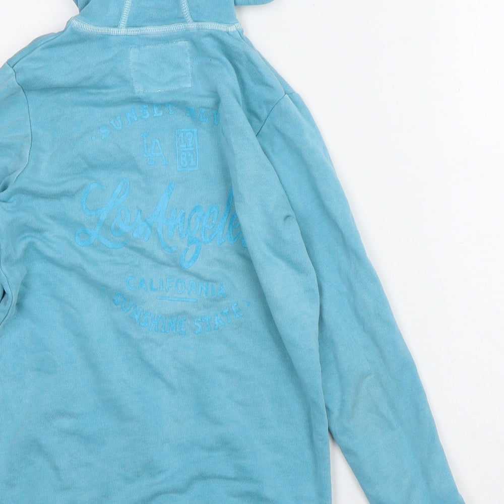 TU Girls Blue  Cotton Full Zip Hoodie Size 7 Years   - Los Angeles