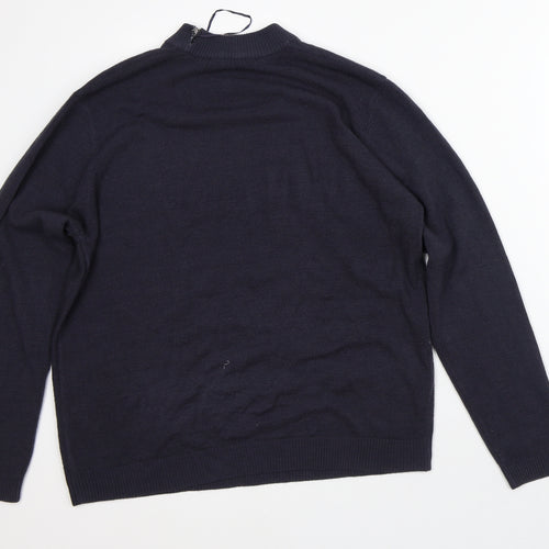 Intuition Womens Blue  Acrylic Pullover Sweatshirt Size 14