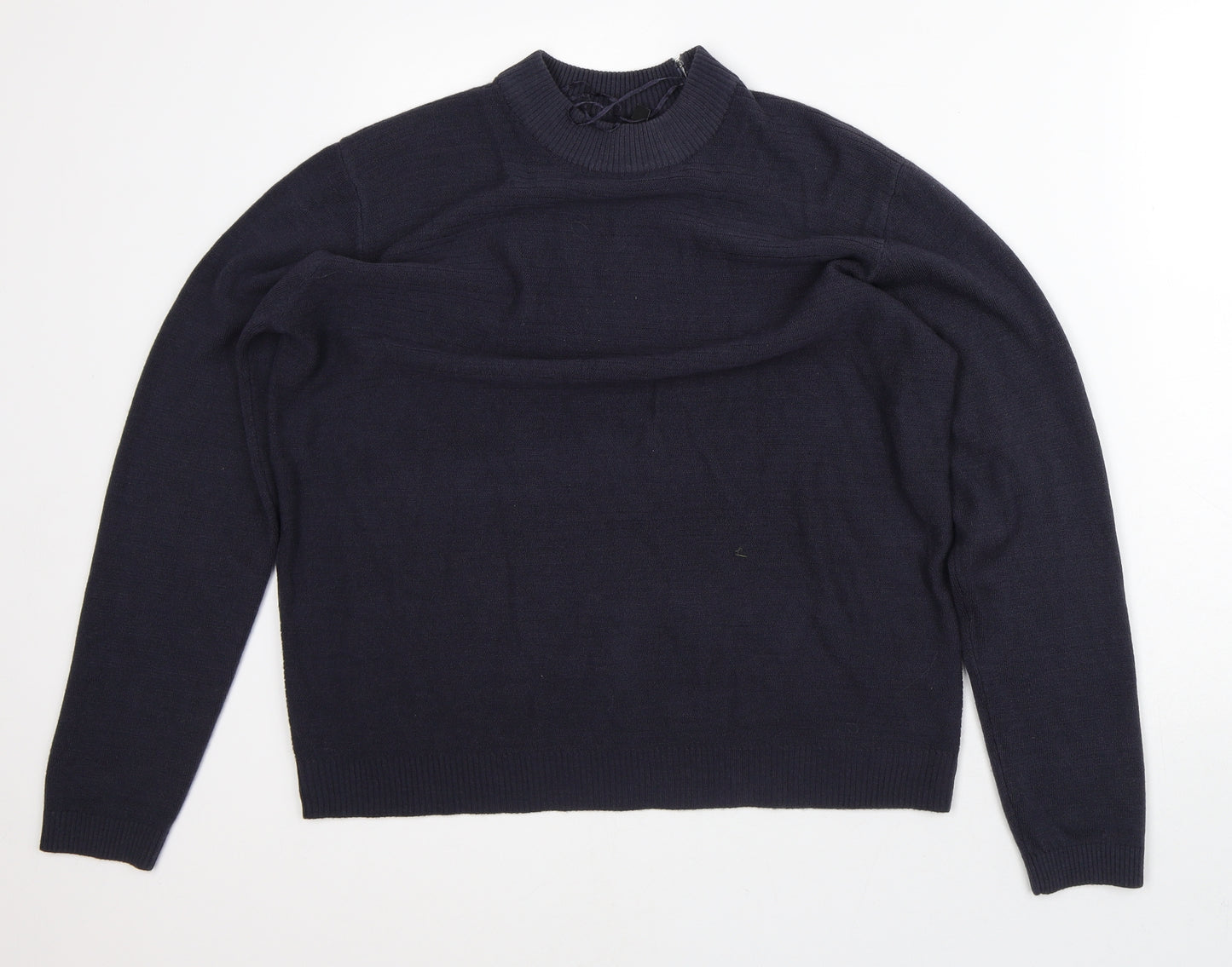 Intuition Womens Blue  Acrylic Pullover Sweatshirt Size 14