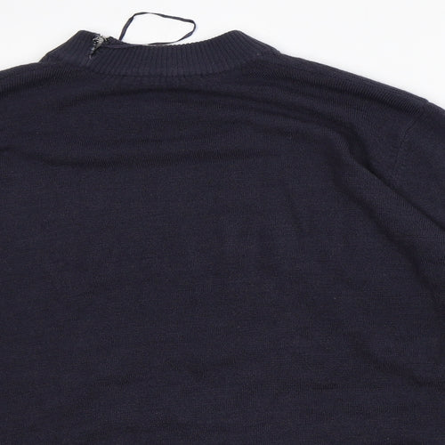 Intuition Womens Blue  Acrylic Pullover Sweatshirt Size 14