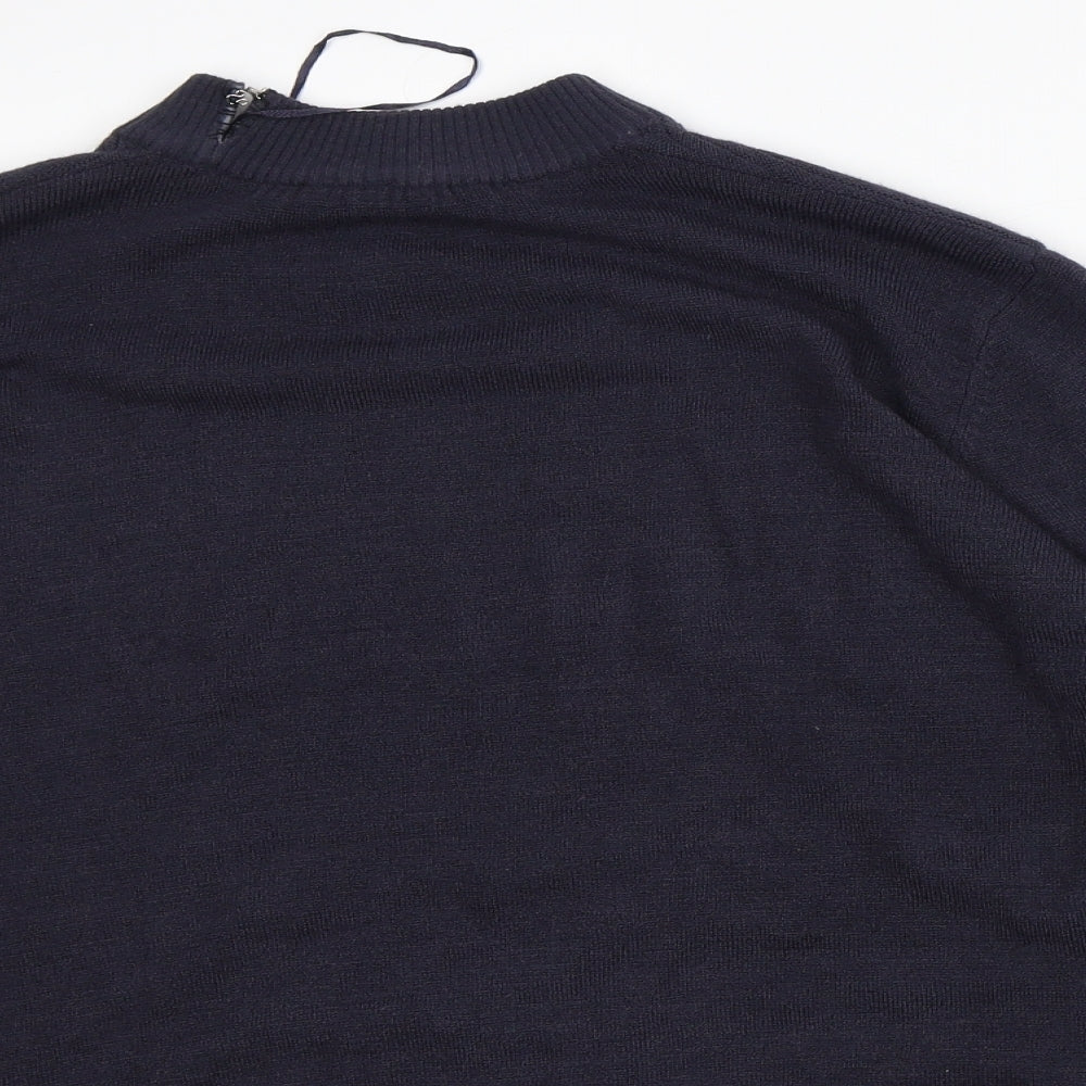 Intuition Womens Blue  Acrylic Pullover Sweatshirt Size 14
