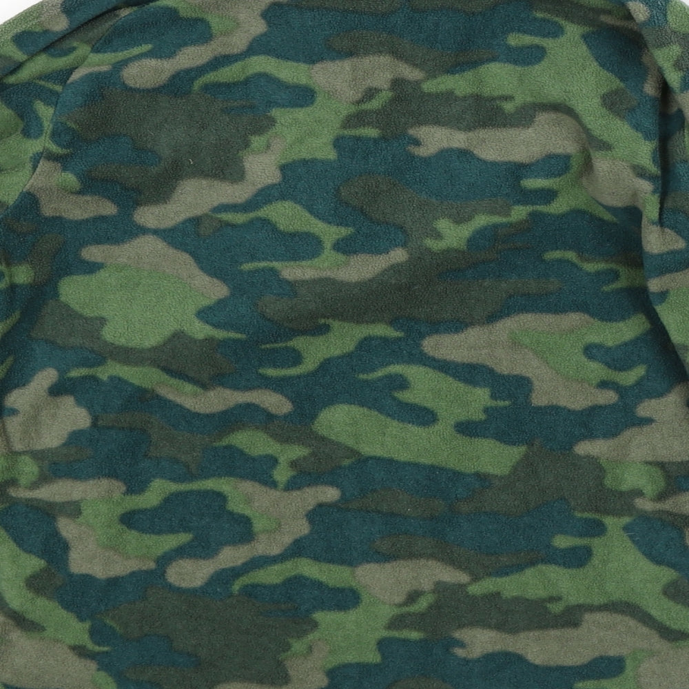 Mountain Warehouse Boys Green Camouflage Polyester Pullover Sweatshirt Size 9-10 Years