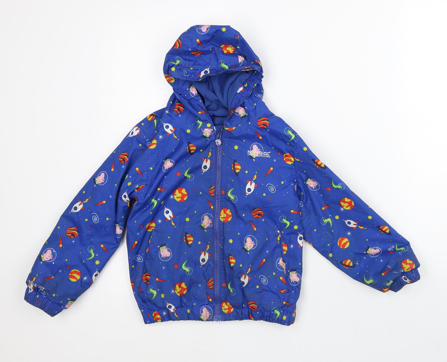 Regatta Boys Blue Geometric  Rain Coat Coat Size 5 Years   - Peppa Pig