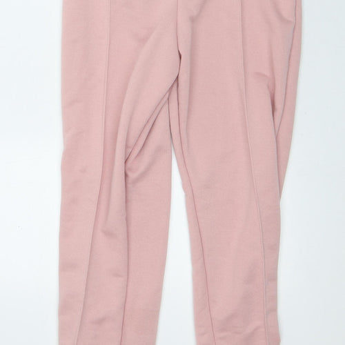Preworn Womens Pink  Polyester Sweatpants Trousers Size M L27 in Regular