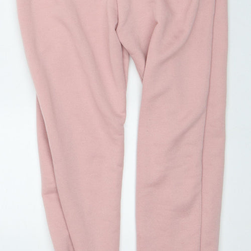 Preworn Womens Pink  Polyester Sweatpants Trousers Size M L27 in Regular