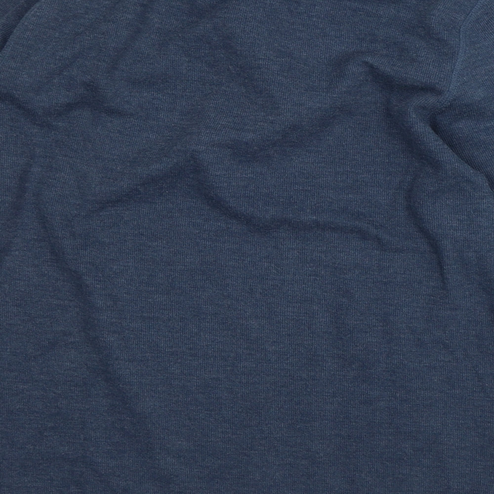 Easy Womens Blue  Polyester Pullover Sweatshirt Size M