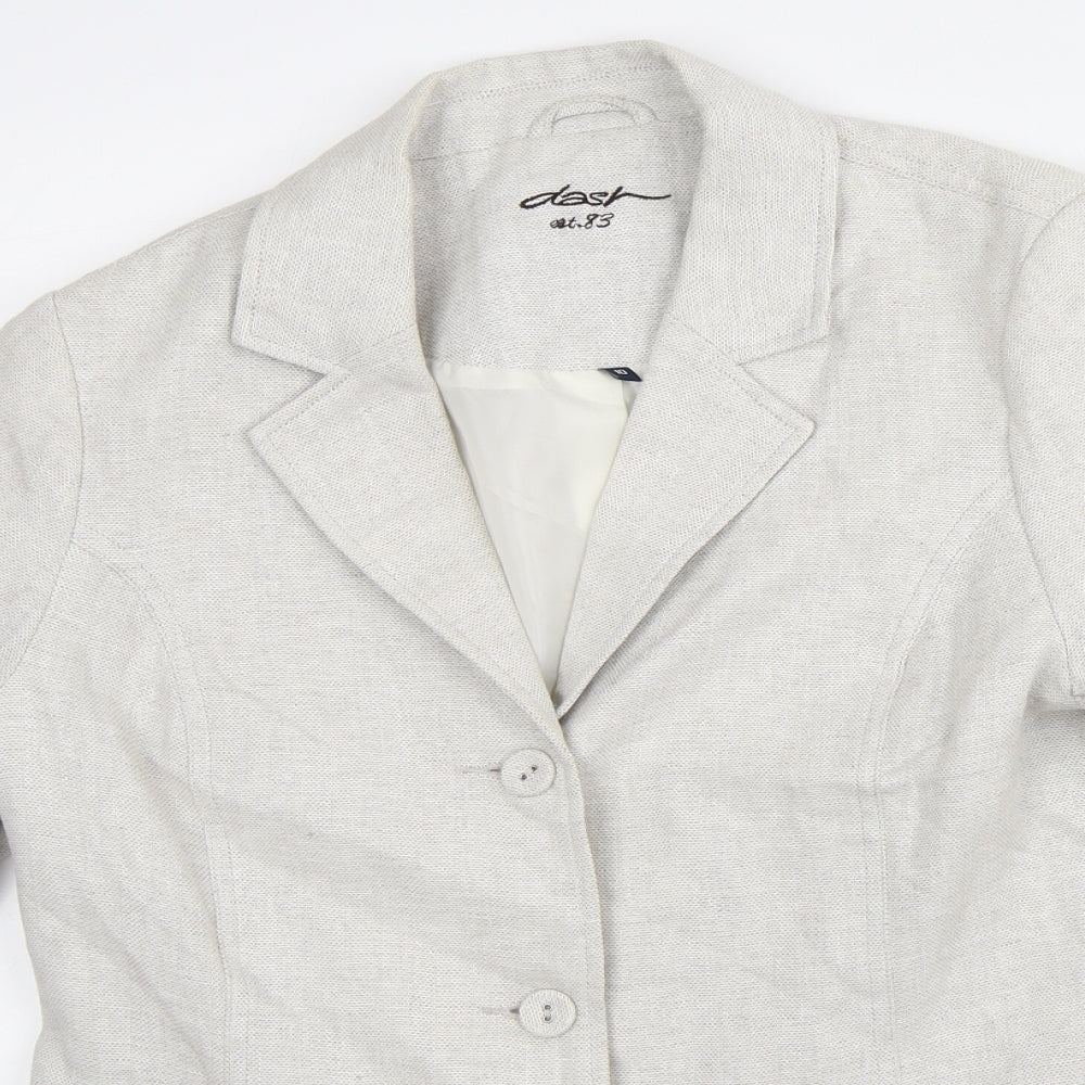 Dast Womens White   Jacket Blazer Size 10