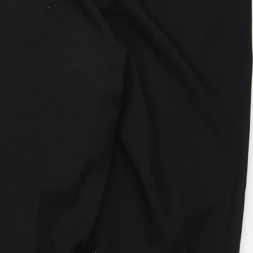 Evans Womens Black  Polyester Trousers  Size 16 L31 in Regular