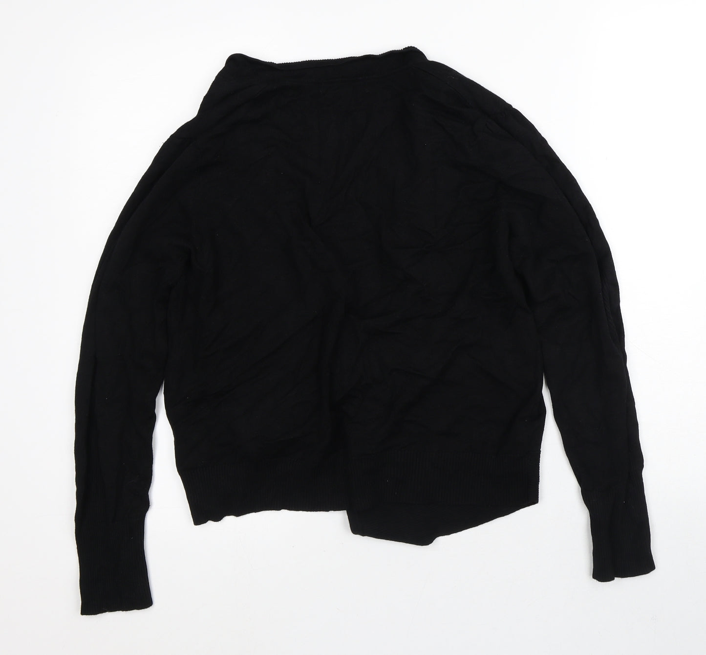 Debenhams Womens Black Round Neck  Viscose Cardigan Jumper Size 10