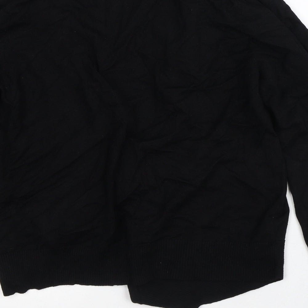 Debenhams Womens Black Round Neck  Viscose Cardigan Jumper Size 10