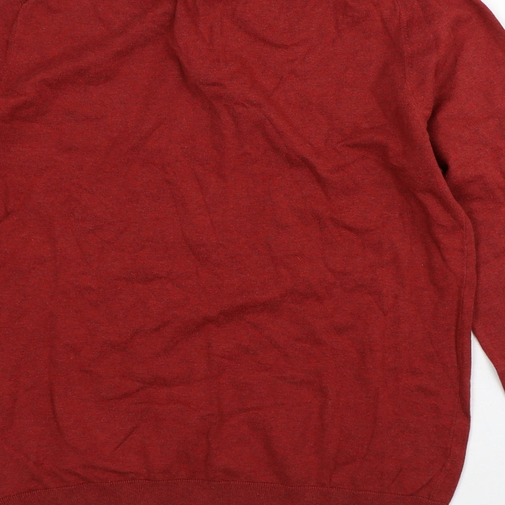 Marks and Spencer Mens Red  Cotton Pullover Sweatshirt Size M