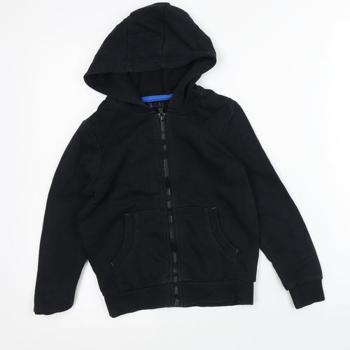 George Boys Black  Cotton Full Zip Hoodie Size 6-7 Years
