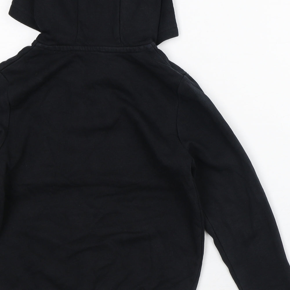 George Boys Black  Cotton Full Zip Hoodie Size 6-7 Years