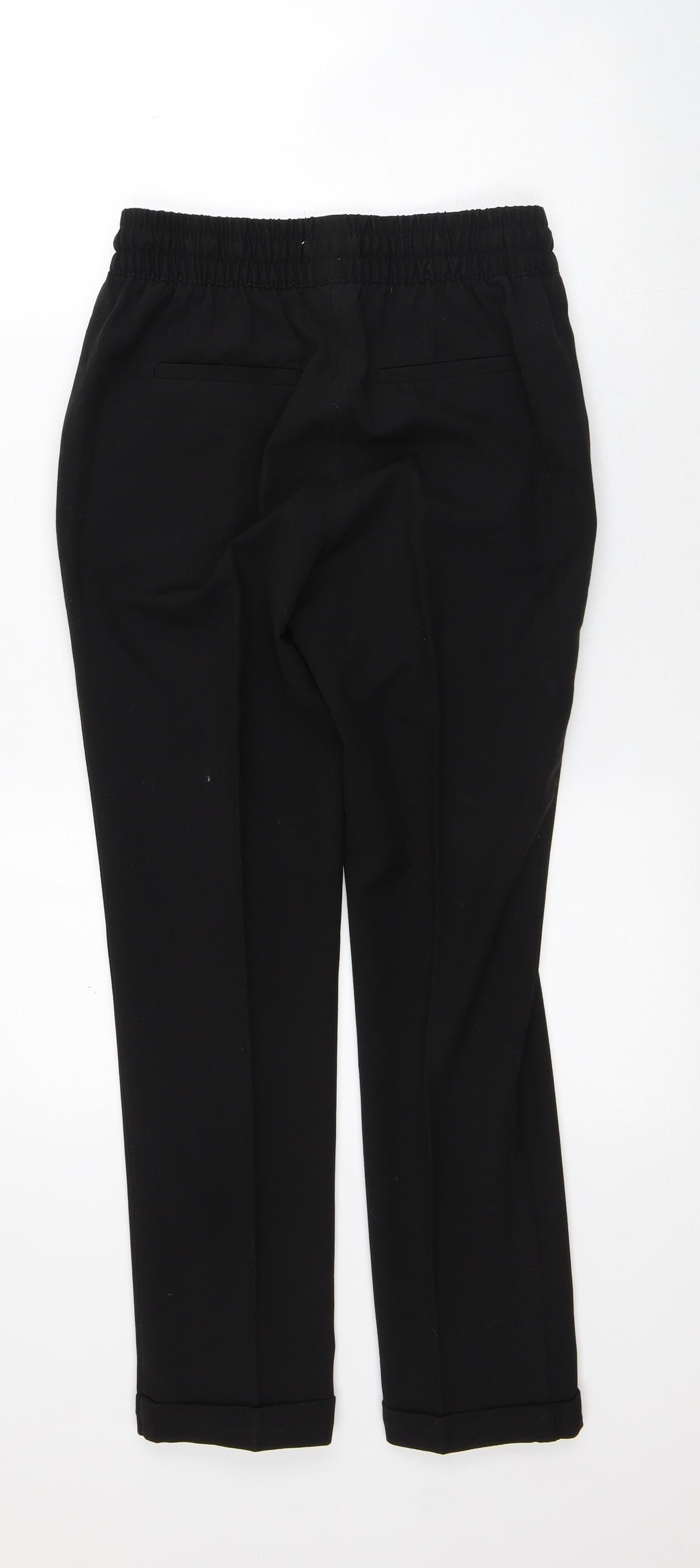 NEXT Womens Black Polyester Trousers Size 6 L27 in Regular