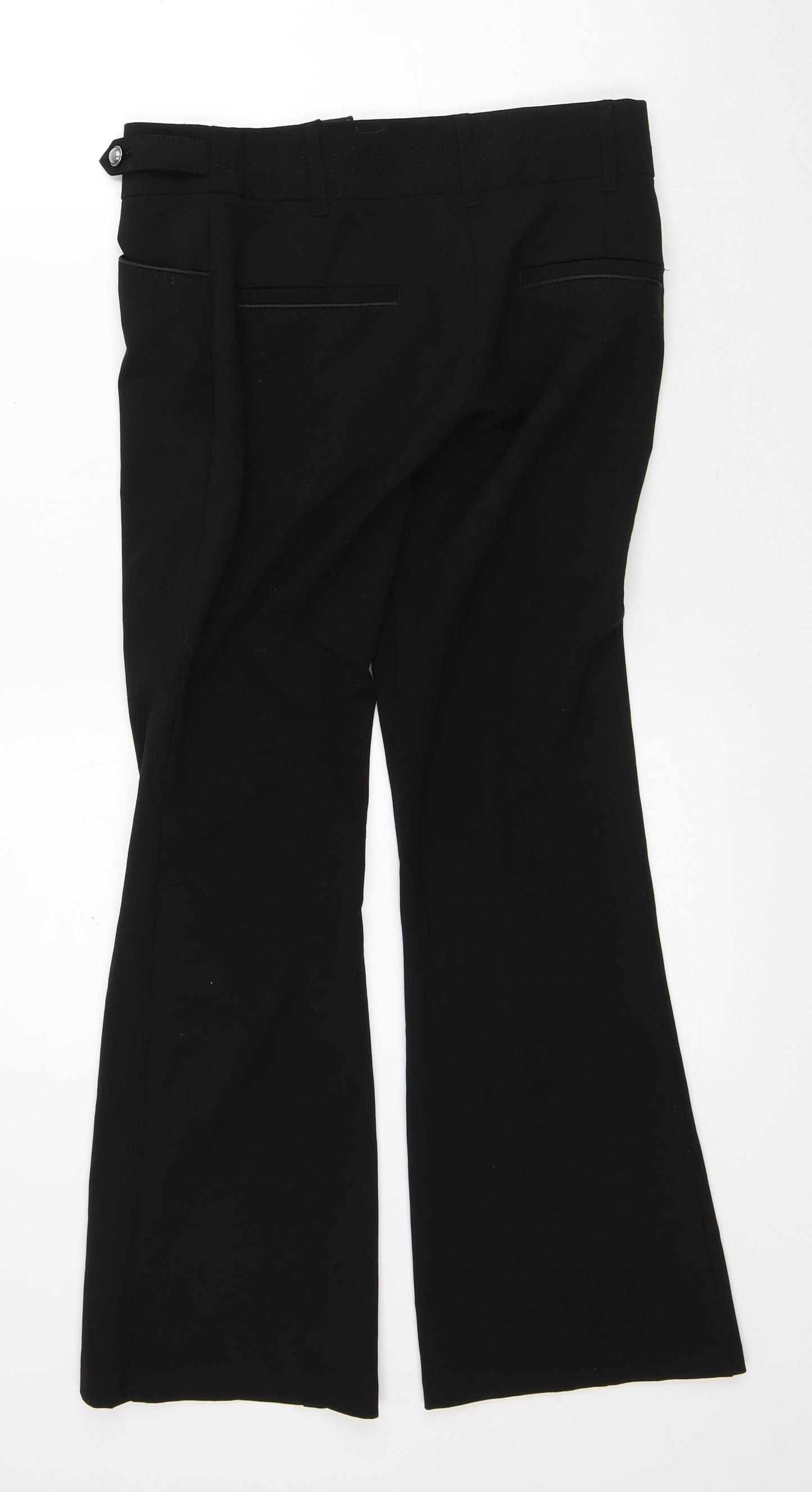 NEXT Womens Black Polyester Trousers Size 6 L29 in Regular