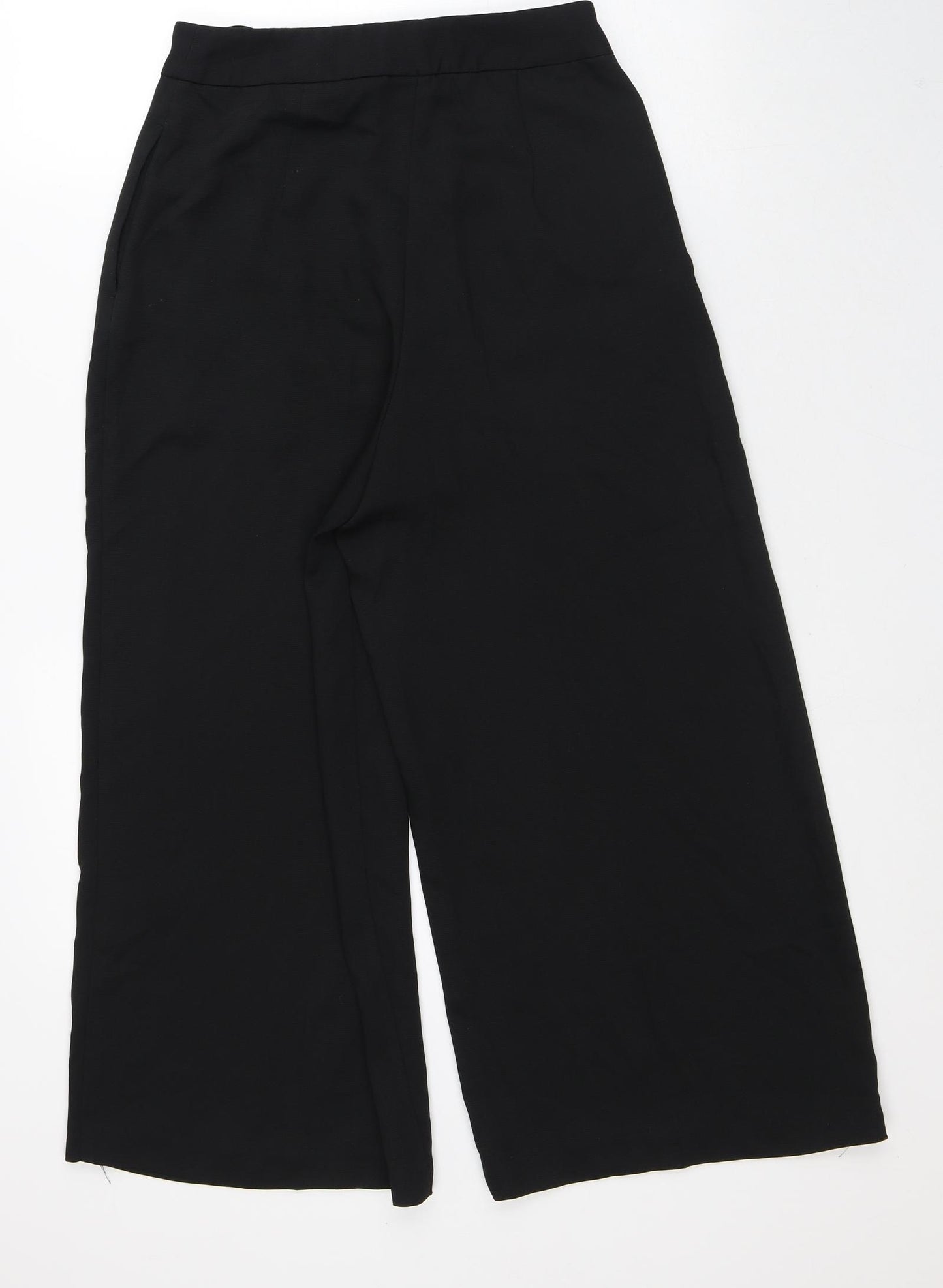Topshop Womens Black Polyester Capri Trousers Size 8 L22 in Regular