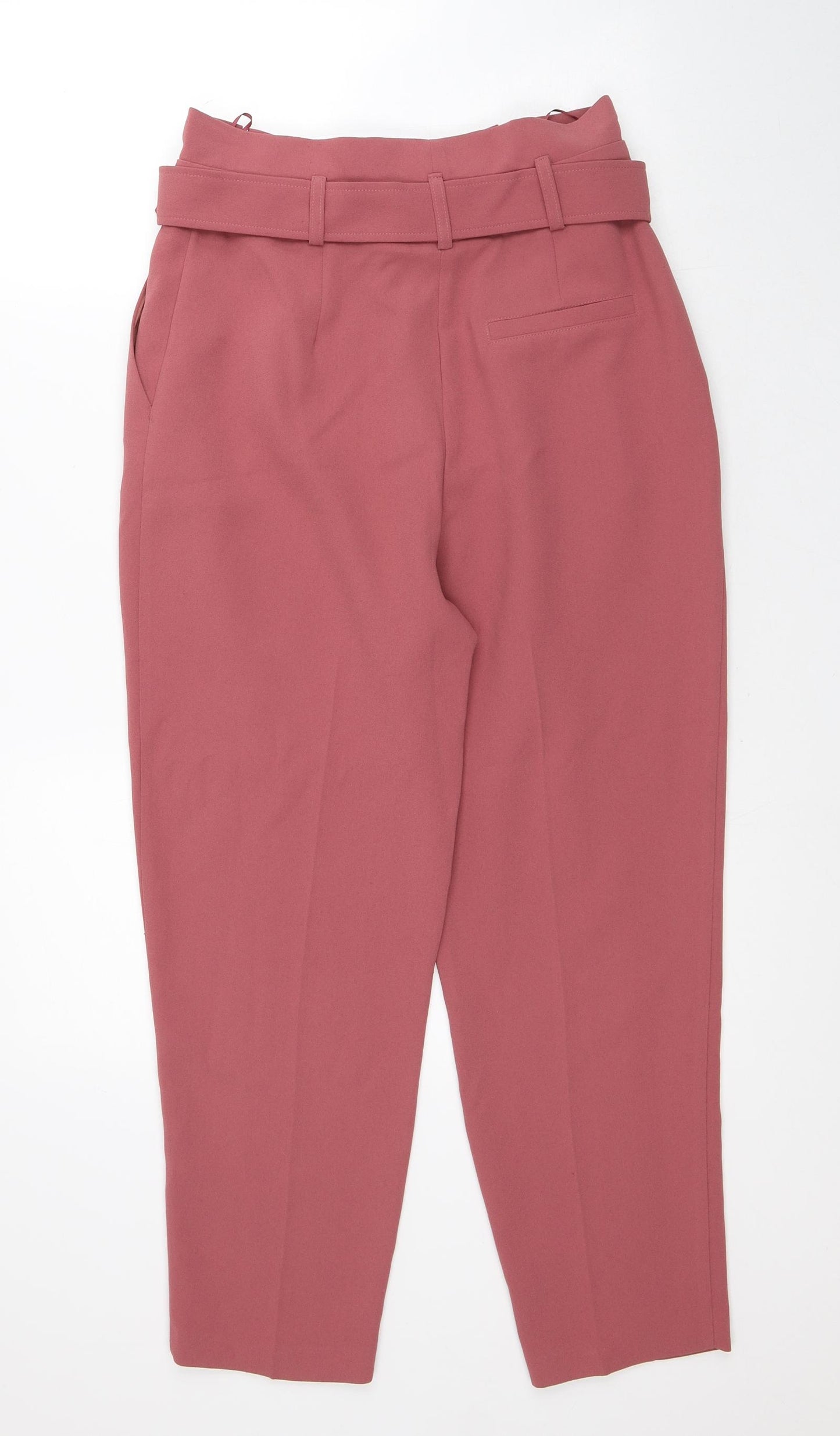 Topshop Womens Pink Polyester Trousers Size 10 L24 in Regular