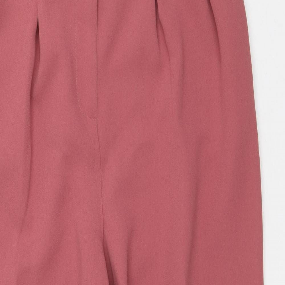 Topshop Womens Pink Polyester Trousers Size 10 L24 in Regular
