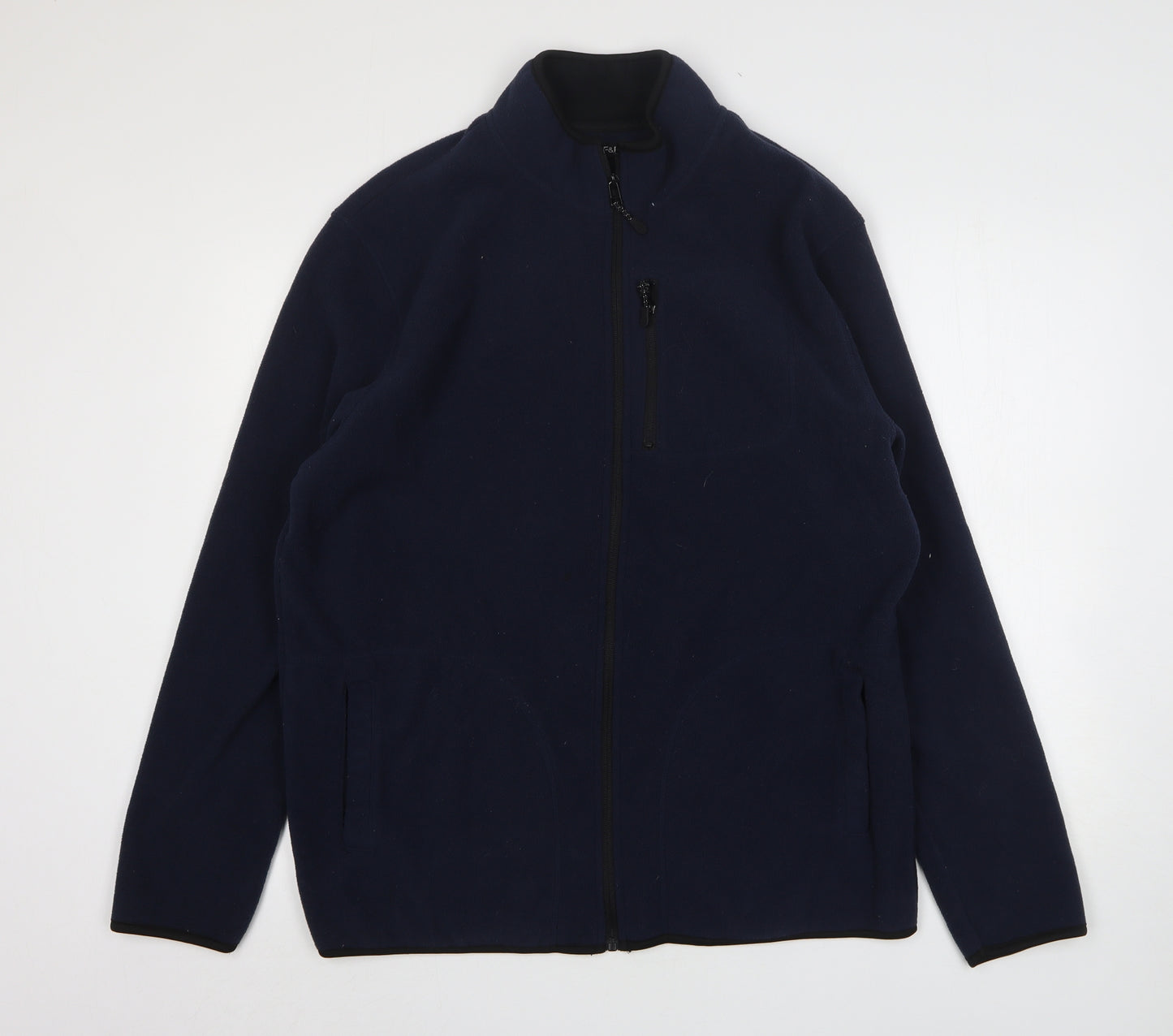 F&F Mens Blue  Polyester Full Zip Sweatshirt Size XL