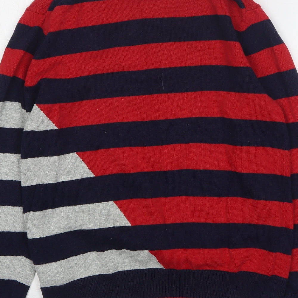 Gap Boys Multicoloured Round Neck Striped Cotton Pullover Jumper Size 12-13 Years