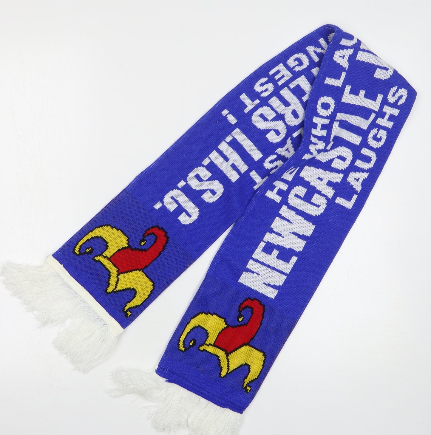 Preworn Mens Blue  Polyester Scarf  Size Regular   - Newcastle Jesters