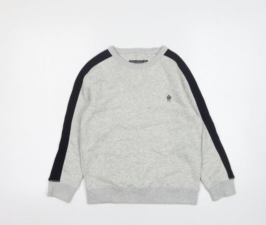 French Connection  Boys Grey  Cotton Pullover Sweatshirt Size 9-10 Years