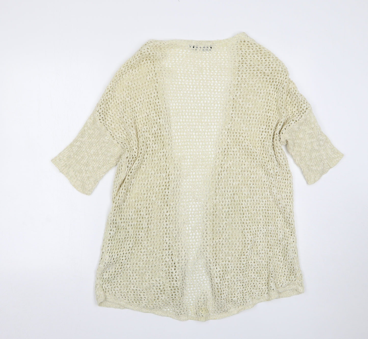 Dorothy Perkins Womens Beige V-Neck  Cotton Cardigan Jumper Size M