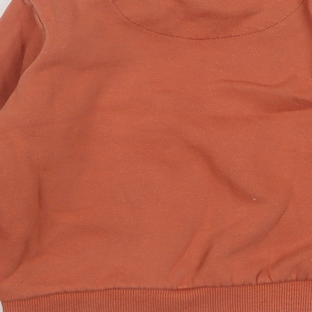 F&F Boys Orange  Cotton Pullover Jumper Size 18-24 Months