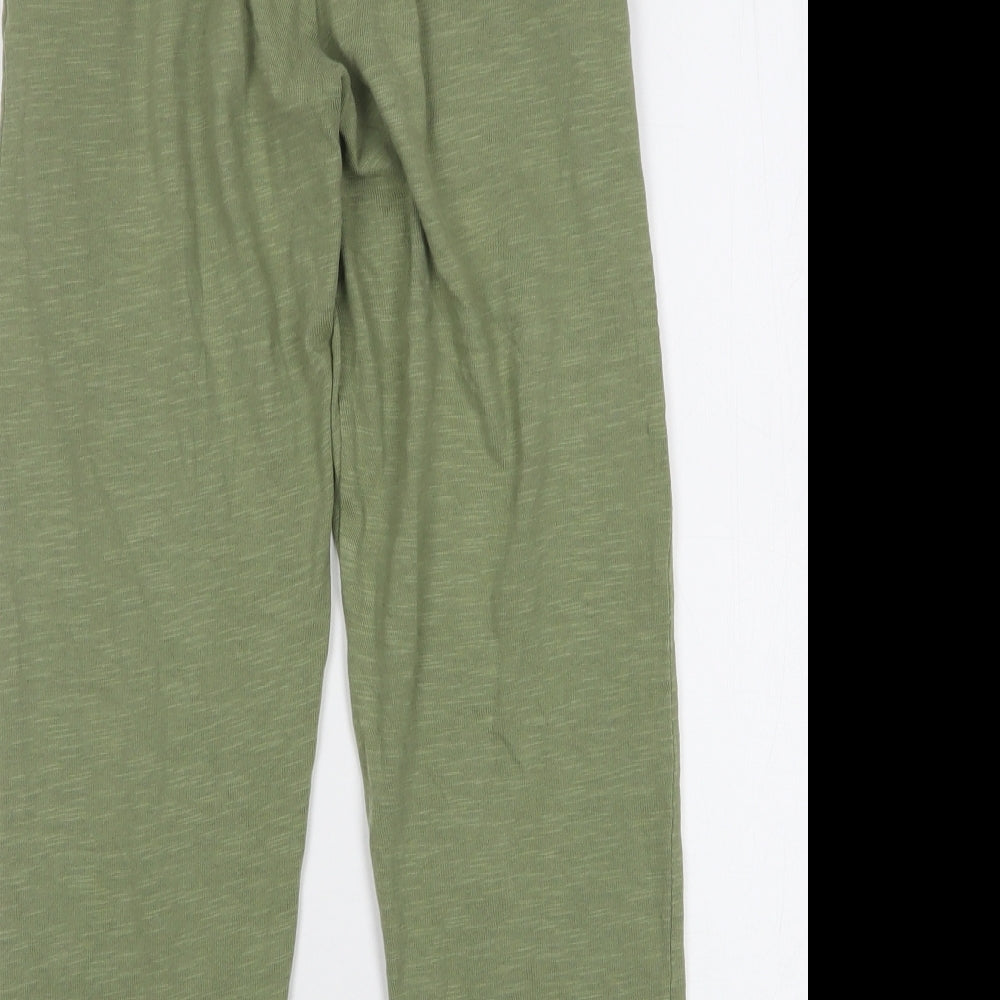Pull & Bear Womens Green  Cotton Sweatpants Trousers Size XS L24 in Regular Snap