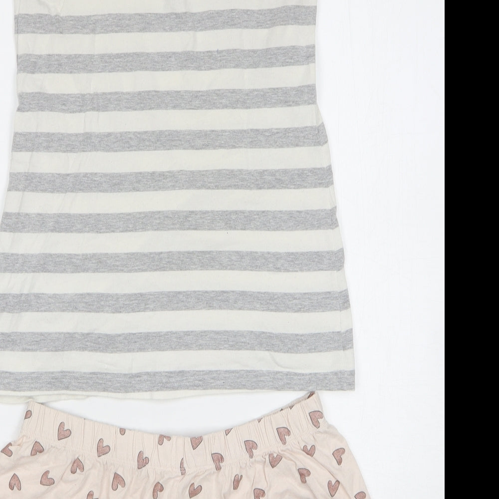 Primark Womens Multicoloured Striped Cotton Top Pyjama Set Size 12   - Lady And The Tramp