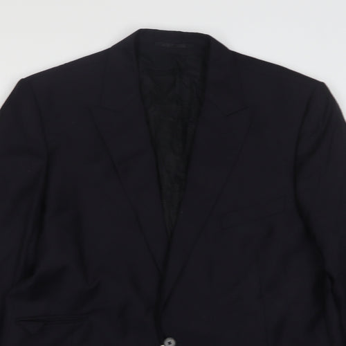 Jaeger Mens Blue  Wool Jacket Suit Jacket Size 44