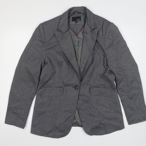 NEXT Womens Grey  Polyester Jacket Suit Jacket Size 16