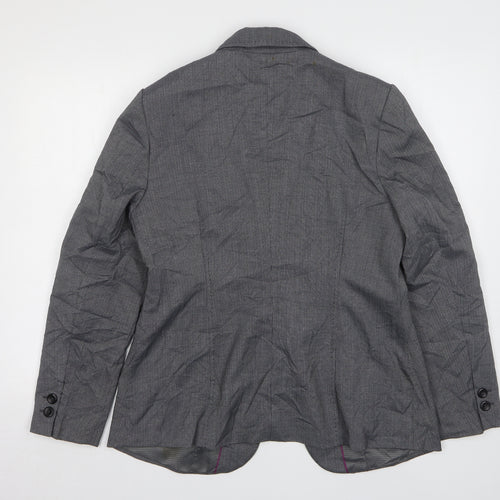 NEXT Womens Grey  Polyester Jacket Suit Jacket Size 16
