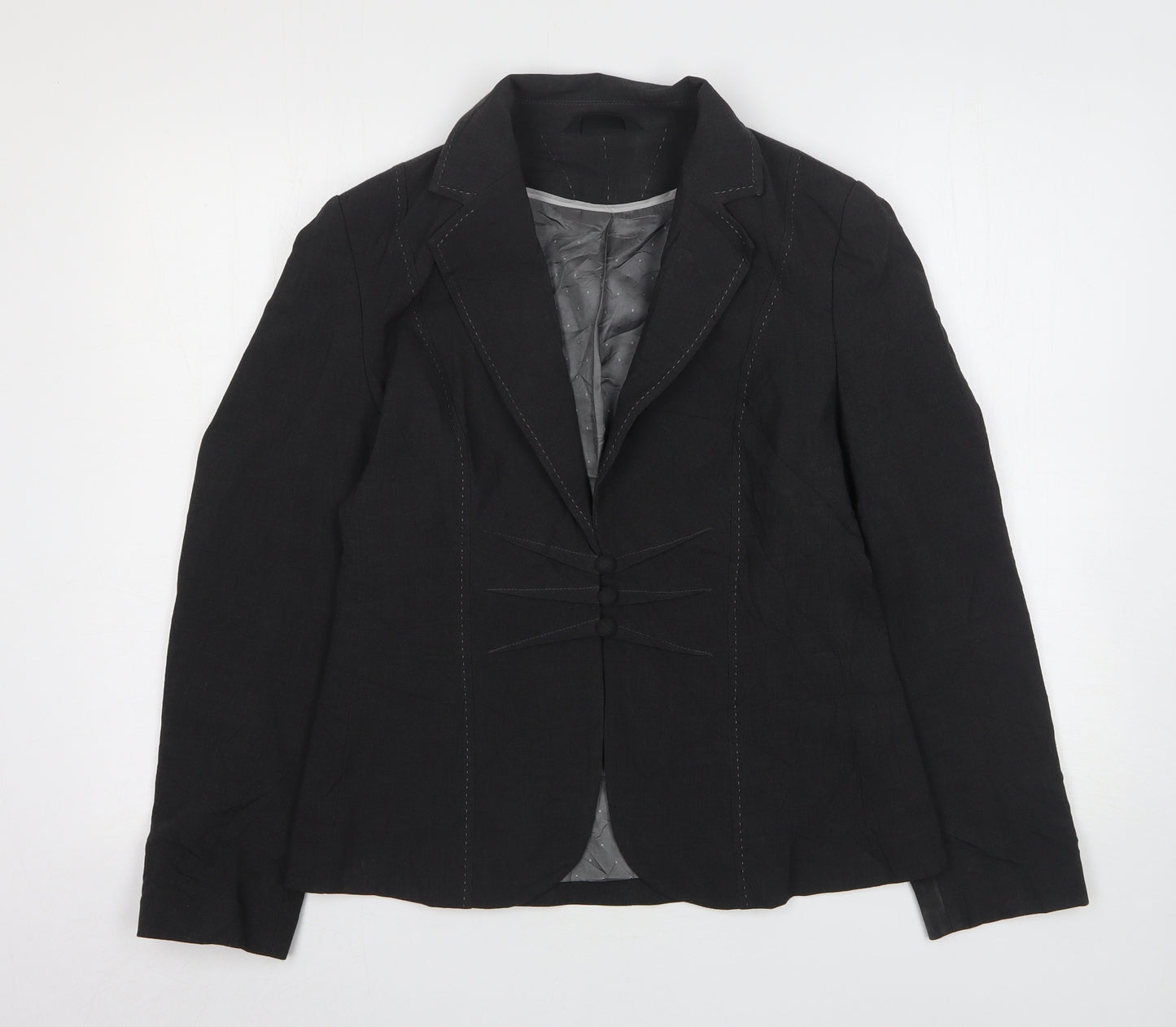 Marks and Spencer Womens Grey  Polyester Jacket Suit Jacket Size 12