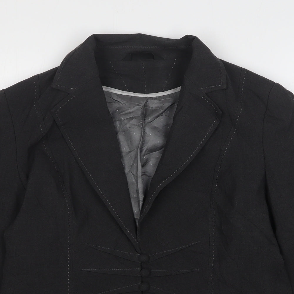 Marks and Spencer Womens Grey  Polyester Jacket Suit Jacket Size 12