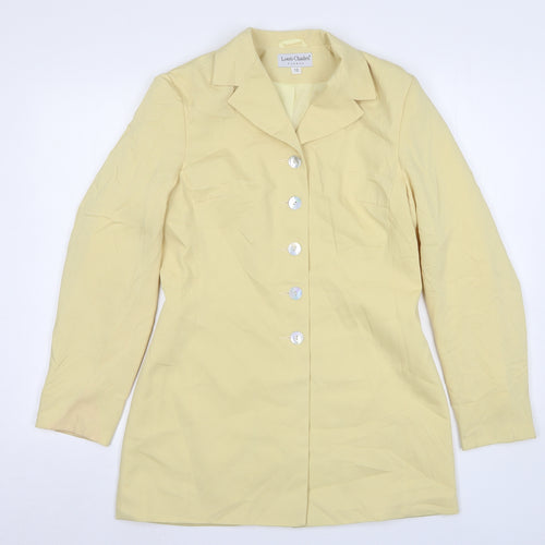 Louis Charles Womens Yellow  Polyester Jacket Suit Jacket Size 12