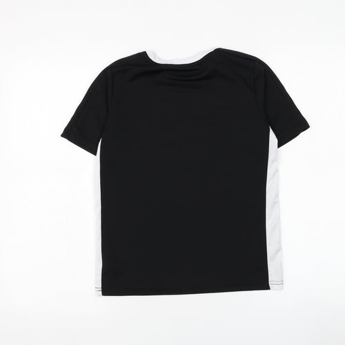 Sondico Boys Black  Polyester Basic T-Shirt Size 11-12 Years Round Neck Pullover